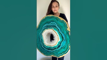 Malachite geode free form by Alexandra Dobreikin