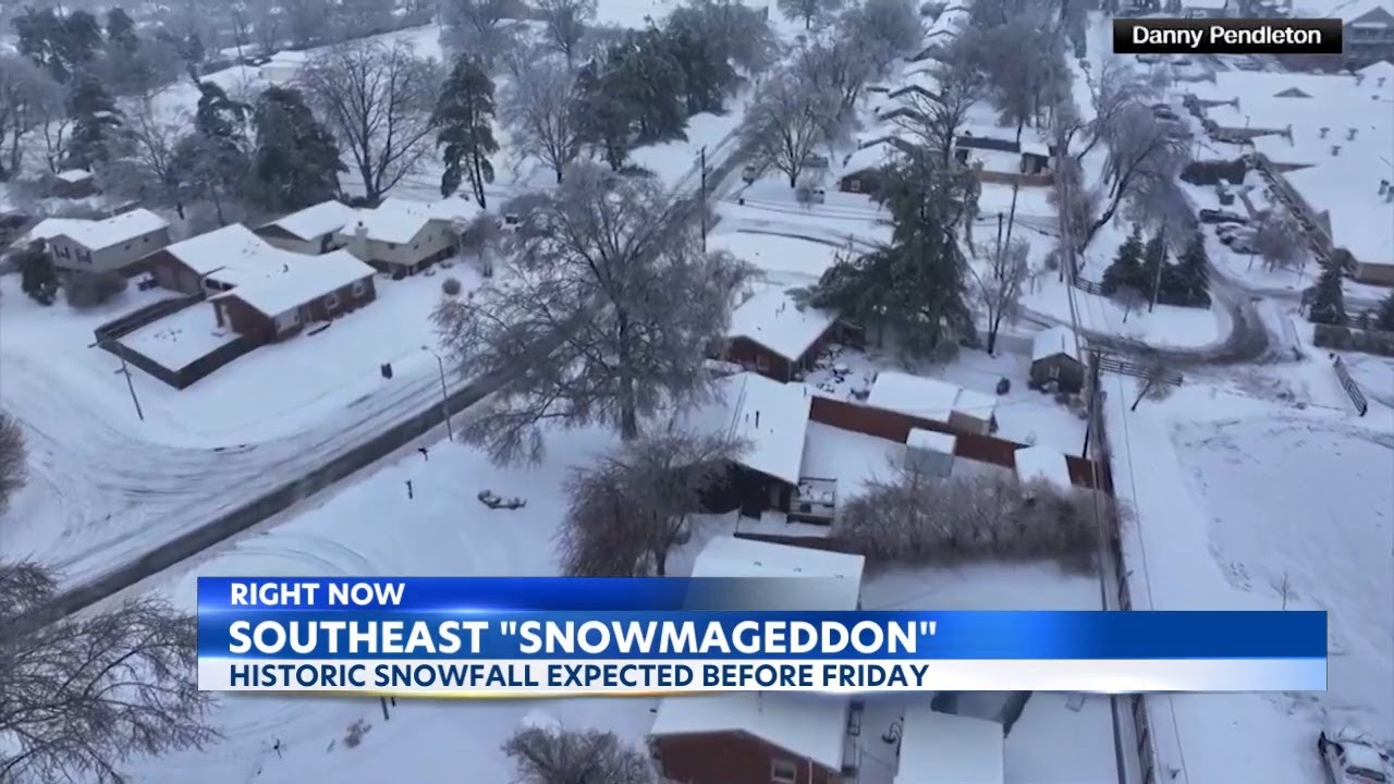 Winter storm threatens South with snow - YouTube