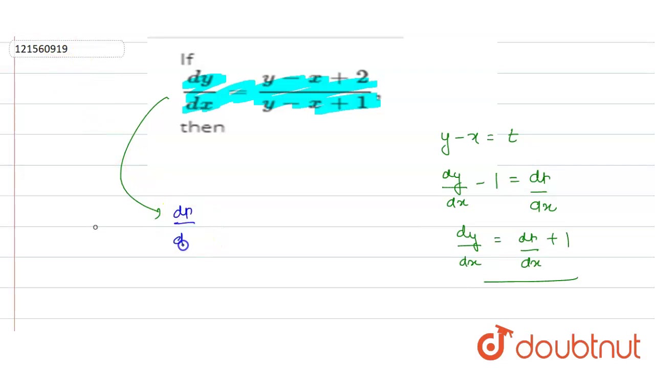 if-dy-dx-y-x-2-y-x-1-then-youtube