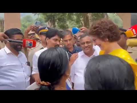 "Priyanka Gandhi’s Surprise Visit: Meets Voters & Party Workers at Wayanad Polling Booth!"