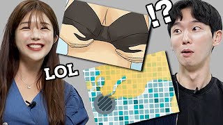 Korean Guy Reacts To Things Girls Do But WON'T ADMIT | DIMPLE