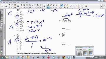 Unit 2 Test   Exponents & Scientific Notation