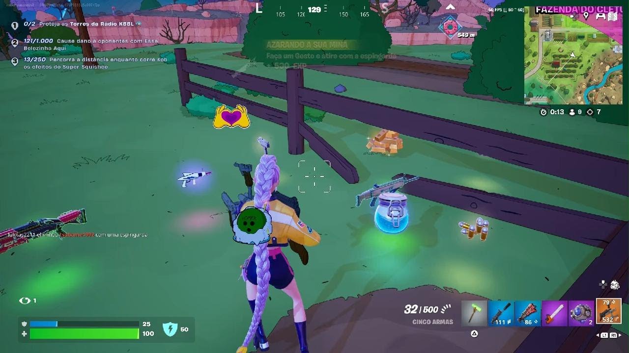 Fortnite Hehehe Com a arma do Moe eh mole 😂