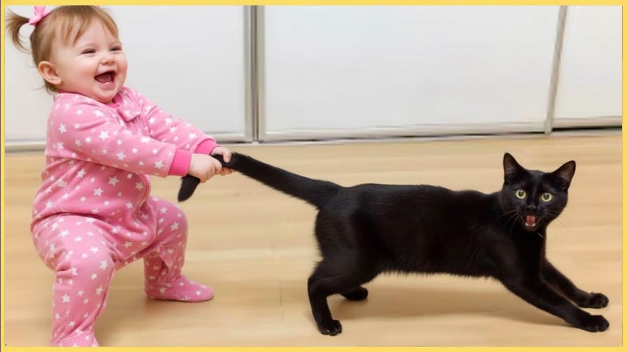 Funniest Cat vs Baby Fails and Cute Chaos! 😂 Funniest Baby Fails | The Mini Comedy