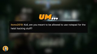 Koil On If Being Able To Use Notepad For Heist Hacking Is Allowed | NoPixel
