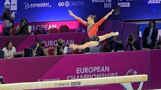 Anna Kalmykova struggles in Beam Final - Euros Championships 2026