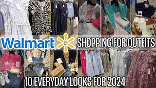WALMART SHOP WITH ME FOR OUTFITS // SPRING HEAD TO TOE OUTFIT IDEAS 2024