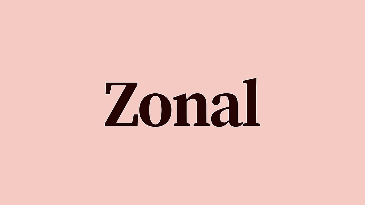 Zonal Meaning and Definition - YouTube