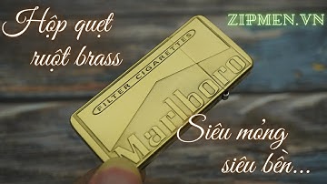 Hộp quẹt zorro siêu mỏng vỏ đồng ruột đồng chủ đề Marlboro