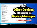 How to Fix Other Devices Not Showing in Device Manager in Windows 10 PC or Laptop