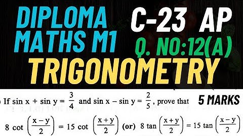 Trigonometry for Diploma M1@maths naresh eclass