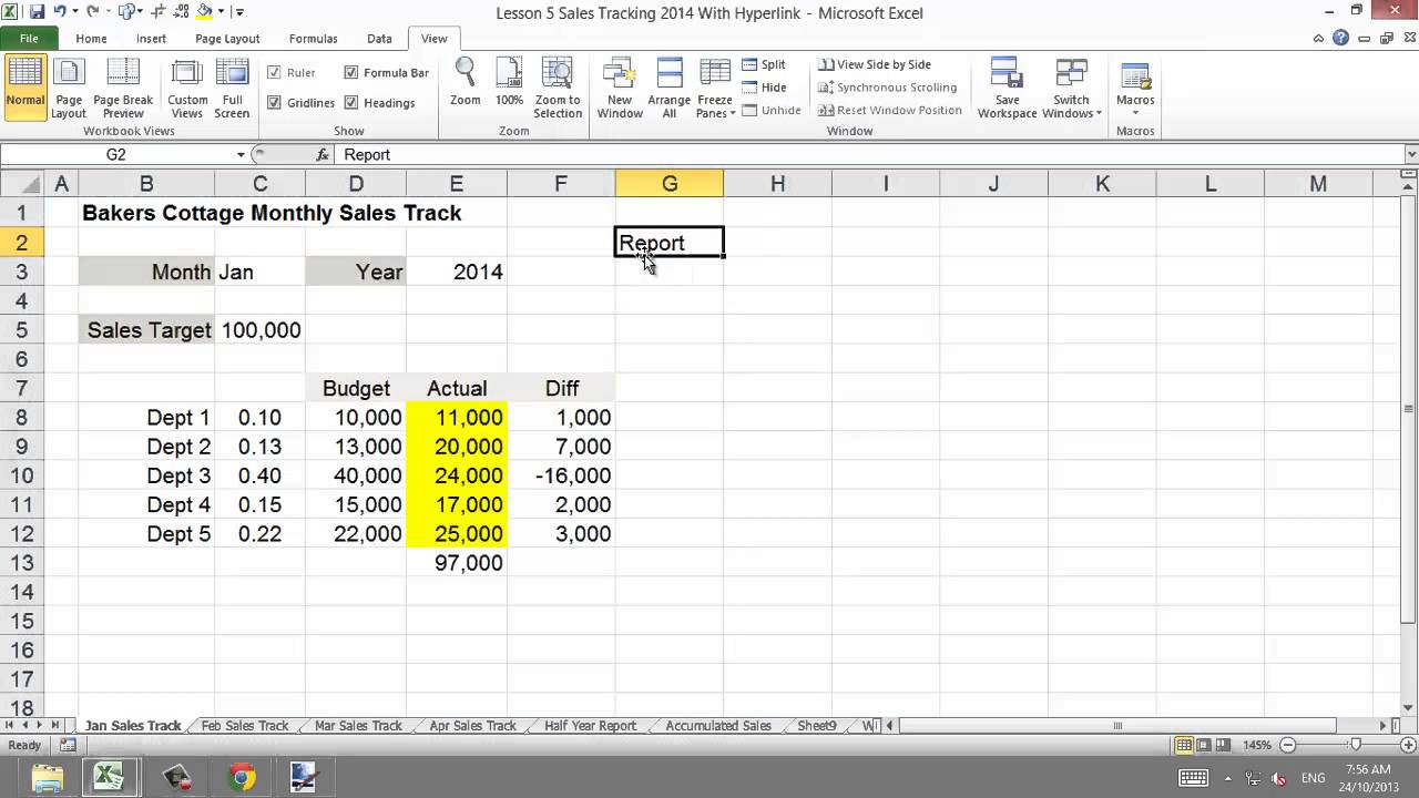 corporate training programs Excel Basic Lesson 52: Hyperlink