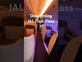 Onboarding Japan Airlines First Class Jal Firstclass Japanairlines 