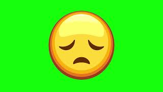 Disappointed Face Animated Emoji In Green Screen 4K Quality Free Download Google Drive Link