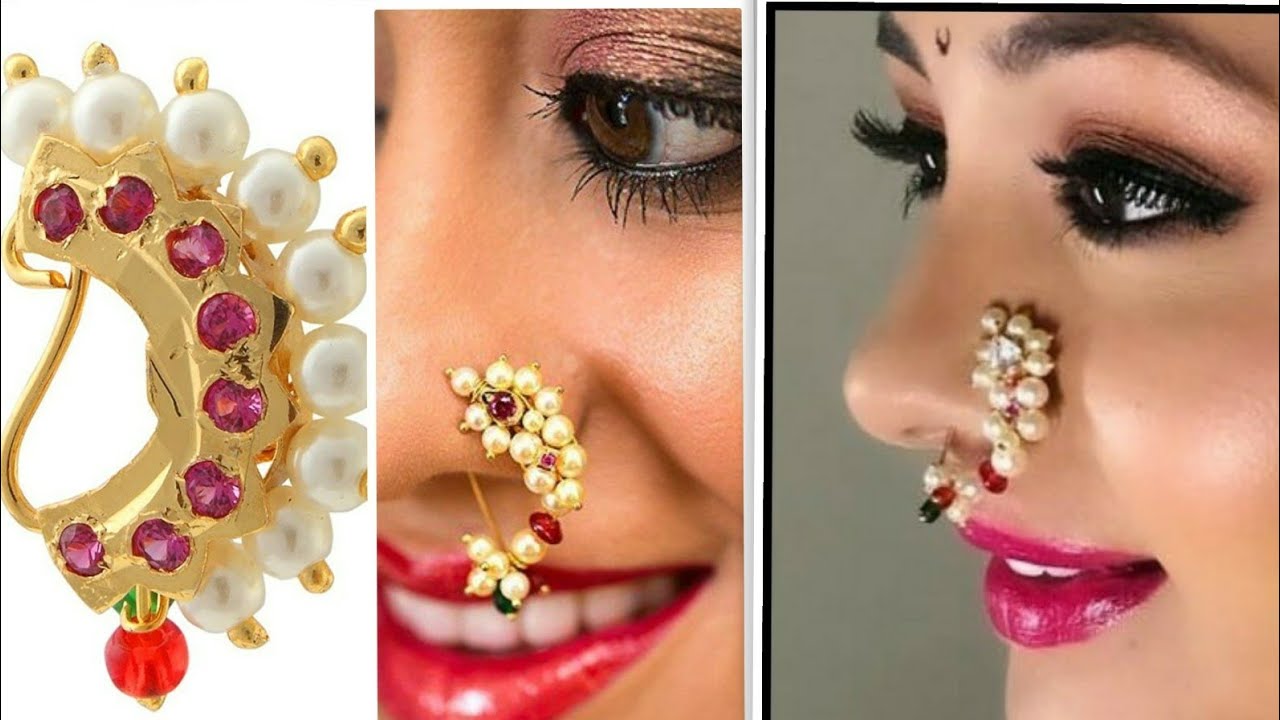 Maharastra Style Traditional Nose Pin Mumbai Maharashtra Culture Bridal Nose Pin Desine In