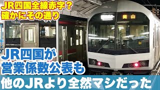 JR四国が2019年度、2020年度営業係数を公表したので、他のJR線と比べてみました。
