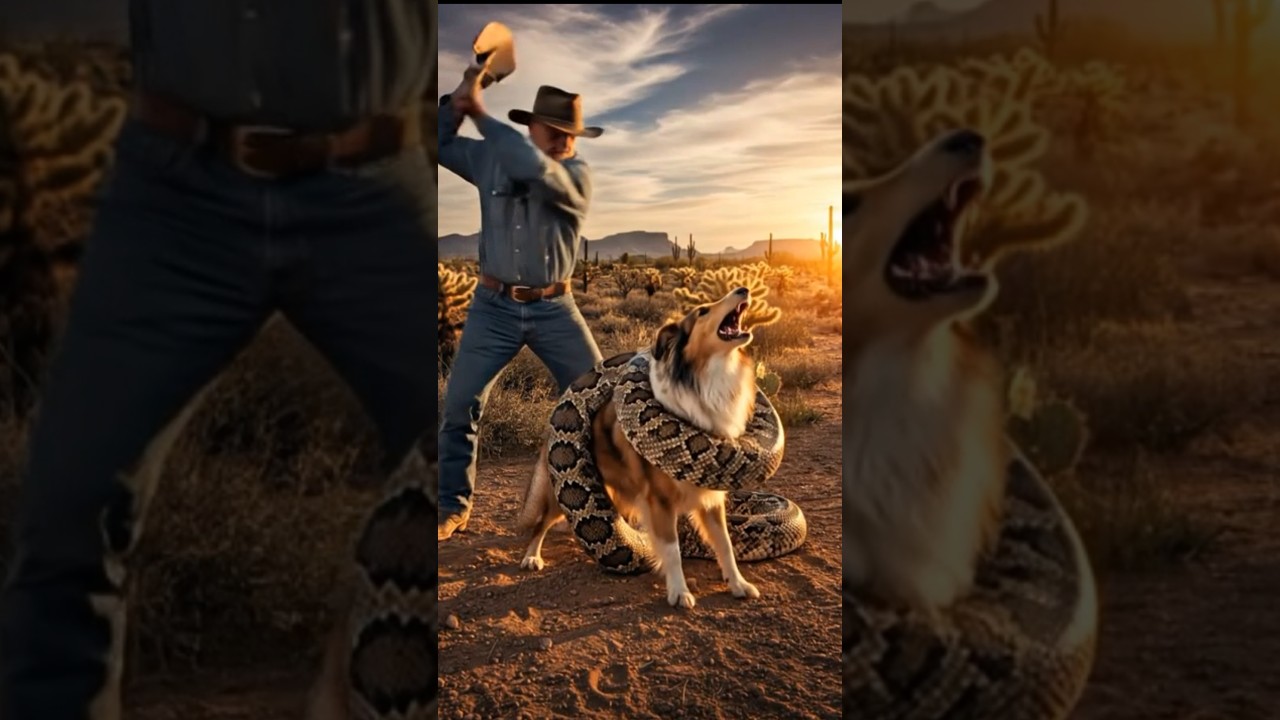 Brave Cowboy Saves His Dog from a Deadly Snake Attack