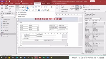 Tạo Main – Sub form trên Access