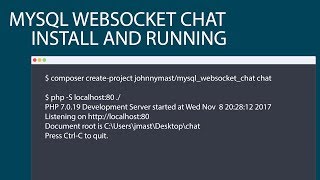 Setting up and running mysql websocket chat