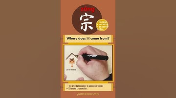 Chinese Character 宗 zong | Where does 宗 come from | Chinese characters easy learn by drawing