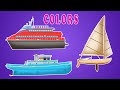 Ship Vehicles | Learn Colors | Video for Children & Toddlers