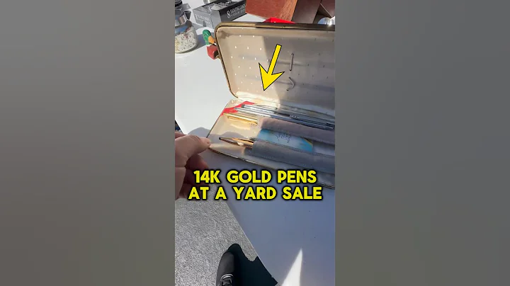 GARAGE SALE SCORE… 14k Gold Pens‼️ #yardsale #garagesale