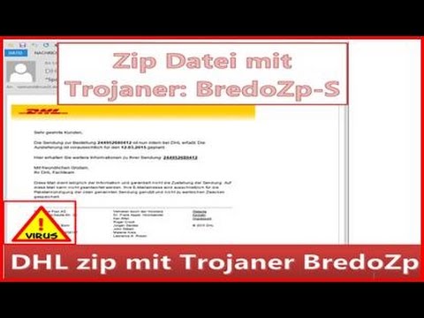 Achtung: DHL Email Eingang Paketzustellung mit Trojaner BredoZp-S