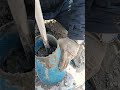 Workability of concrete checked  by slump cone method  on site 