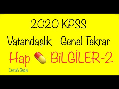 2020 KPSS Vatandaşlık Genel Tekrar 🎯 |Hap Bilgiler,Püf Noktalar ,Özel ve Özet Bilgiler -2 💯📝