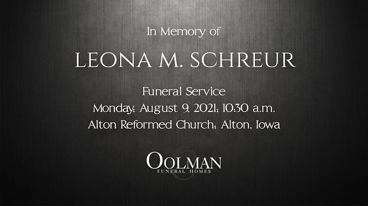 Leona Schreur Funeral Service