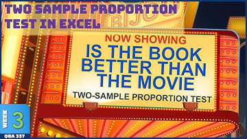 Two Sample Proportion Test using Excel