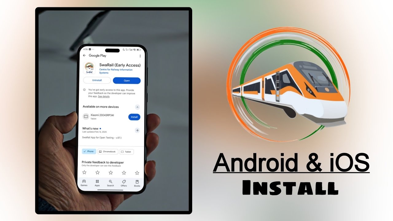 Download SWARAIL App from Play Store & iOS App Store