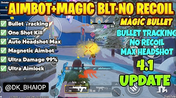 BGMI 4.1🔥MAGIC BULLET TRACKING AUTOHEADSHOT CONFIG FILE | HIGH DAMAGE AIMBOT CONFIG BGMI 4.1