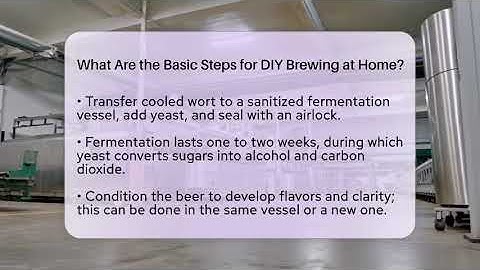 What Are the Basic Steps for DIY Brewing at Home? | The Pint Guy