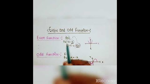even odd function // function // by iit jee feel theath // for jee mains