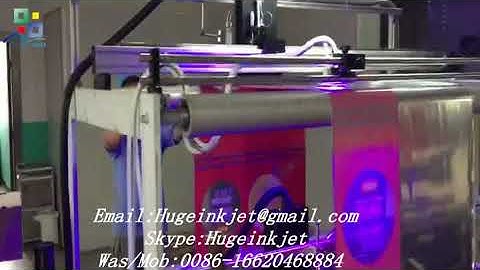 Rotary film UV inkjet variable data printing roll to roll printer for flexo material