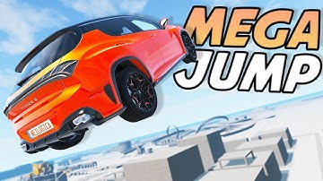 New MEGA JUMP On UPDATED Gridmap V2! Long Jumping, Water Skipping & MORE! - BeamNG Drive UPDATE