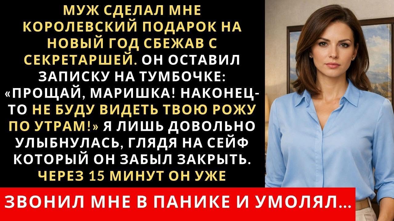 Муж сделал мне королевский подарок на Новый Год сбежав с секретаршей  Он оставил записку на тумб