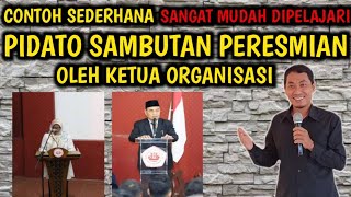 PIDATO SAMBUTAN PERESMIAN OLEH KETUA ORGANISASI
