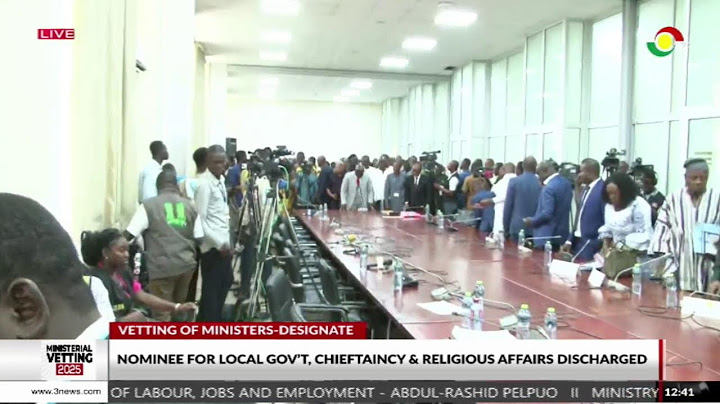 Vetting of Ministers designate
