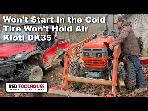 Kioti DK35 Glow Plug Issues - Diagnose and Fix. Hateful Tire Leaked Fixed Too!