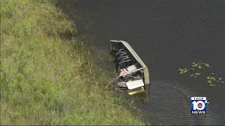 Airboat full of passengers tips over in Everglades, driver arrested