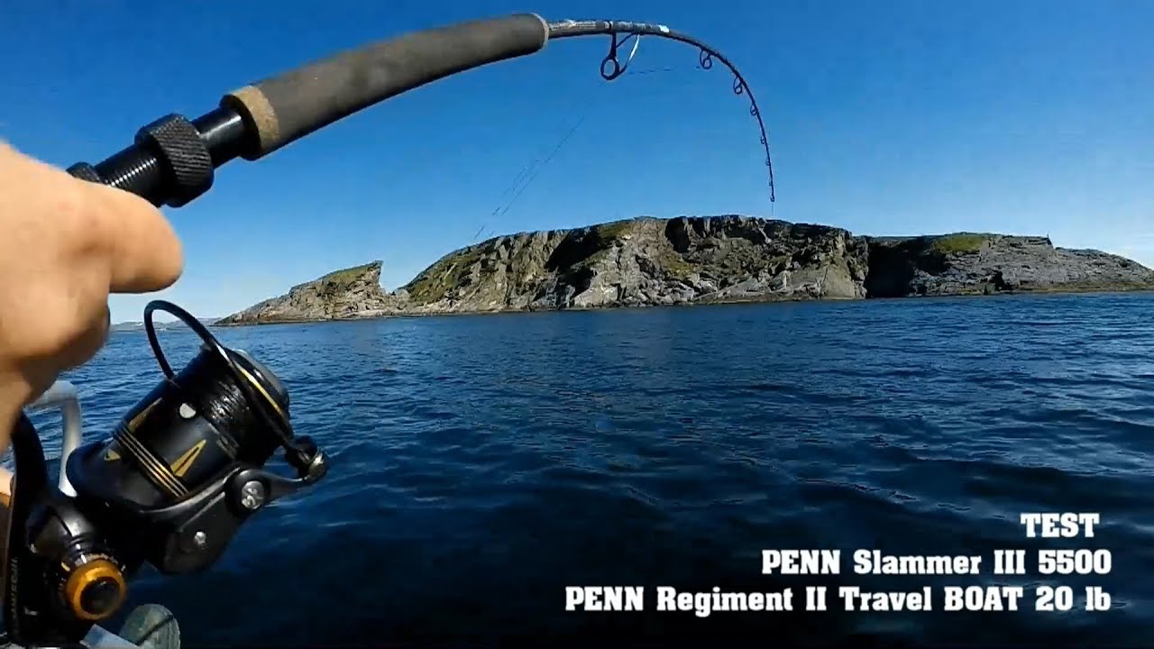 TEST PENN Slammer III 5500, PENN Regiment II Travel BOAT © 2017 Halibut  fishing Soroy 