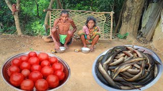 old 100years TRIBE grandma &amp; grandpa lifestyle || cooking SMALL FISH curry || OLD AGE LIFESTYLE 