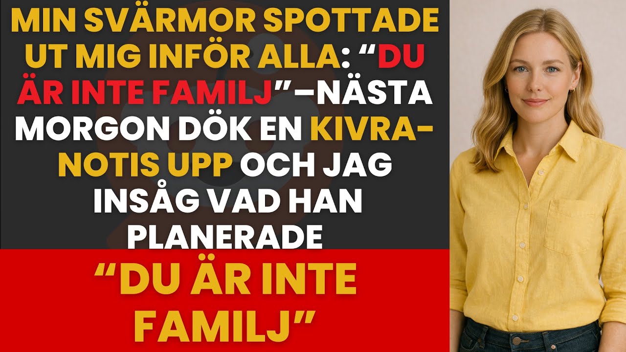 MIN SVÄRMOR SPOTTADE UT MIG PÅ JULEN “DU ÄR INTE FAMILJ” – SEN DÖK PAPPEREN UPP