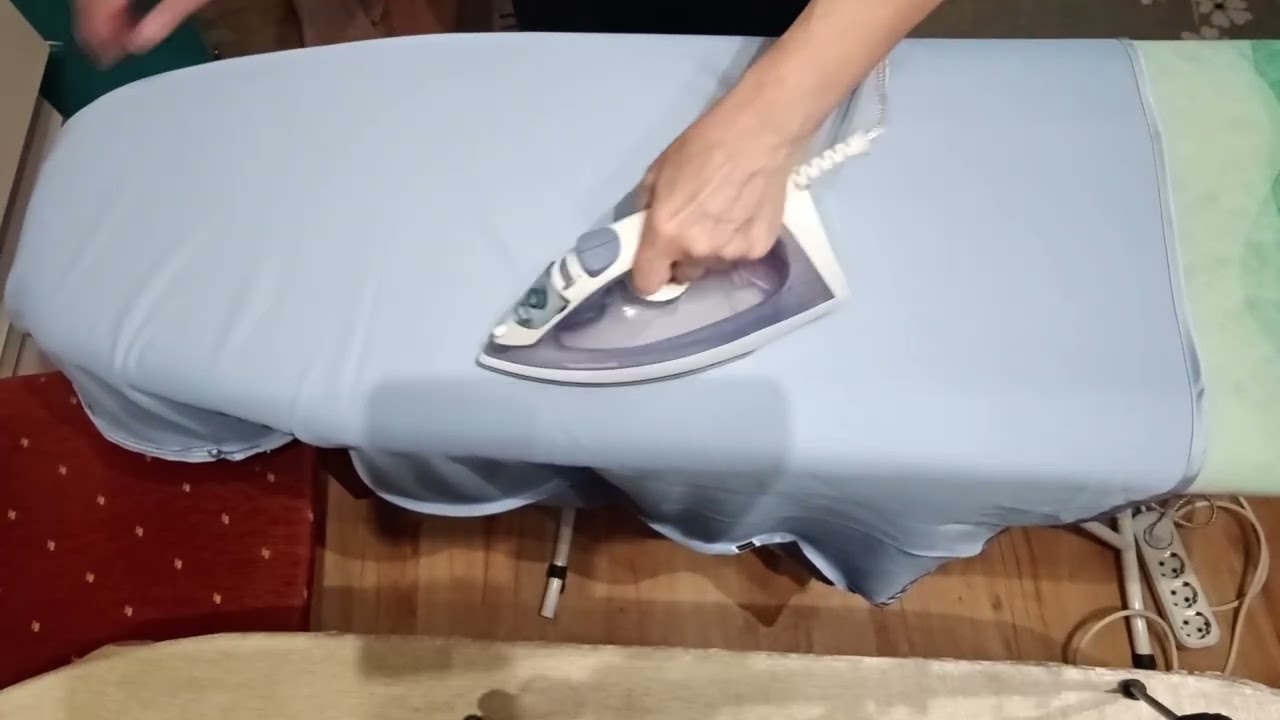 ASMR Ironing a satin skirt without lining ASMR 