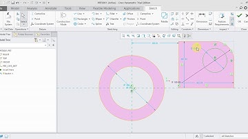 CREO 5.0 Tutorial Tamil 04 : Circle | Types Of Circle in Creo | Sketch | creo