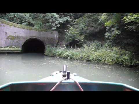 Narrowboat trip into Dudley Tunnel, West Midlands,...