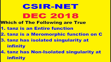 CSIR NET Dec 2018|complex Analysis video Lecture|Non Isolated singularity|Rahul Mapari