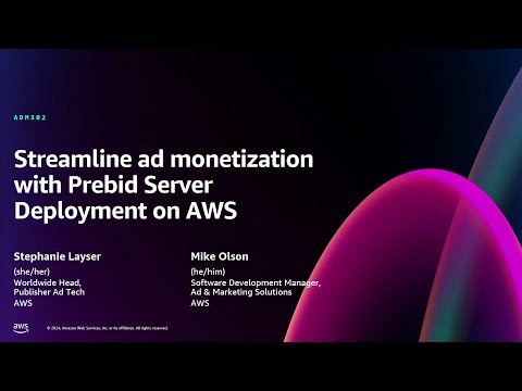 AWS re:Invent 2024 - Streamline ad monetization with Prebid Server Deployment on AWS (ADM302) Episode cover